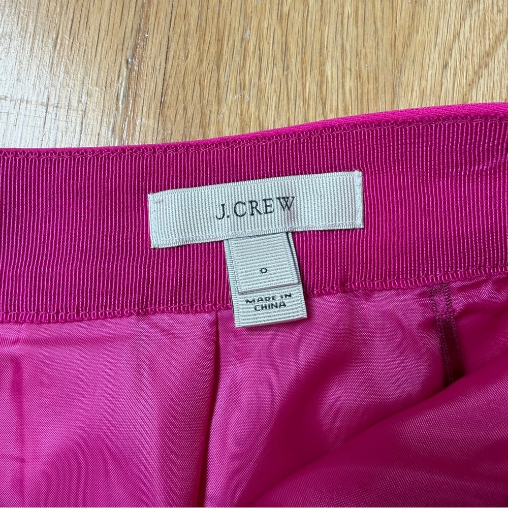 J.Crew Bright Pink Mini Skirt Size 0 - Picture 5 of 8